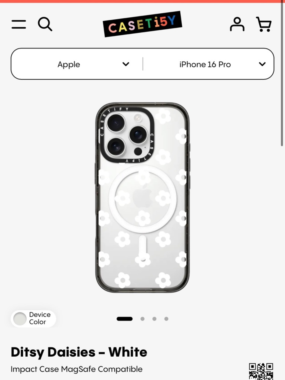 Ditsy Daisies Clear Casetify Phone Case for IPhone 16 Plus